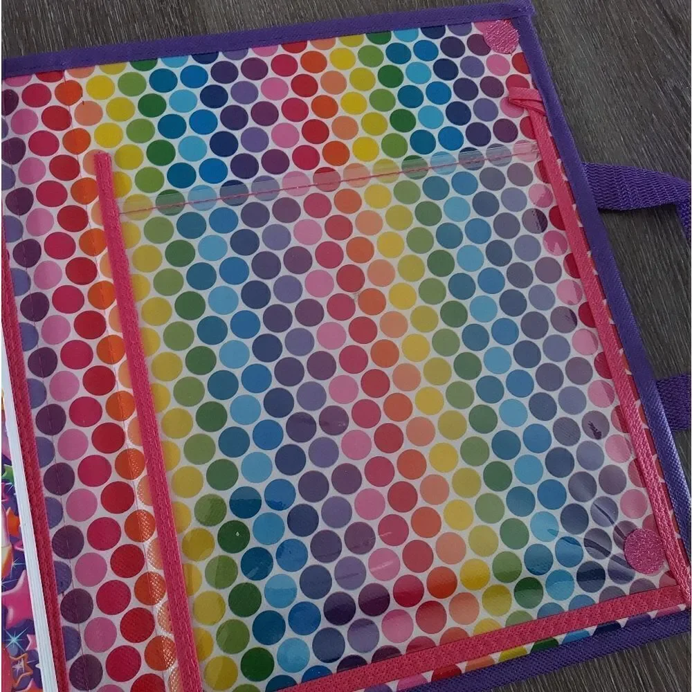 Lisa Frank 2016 Unicorn Trifold Folder School Binder Y2K Puzzles Coloring Book